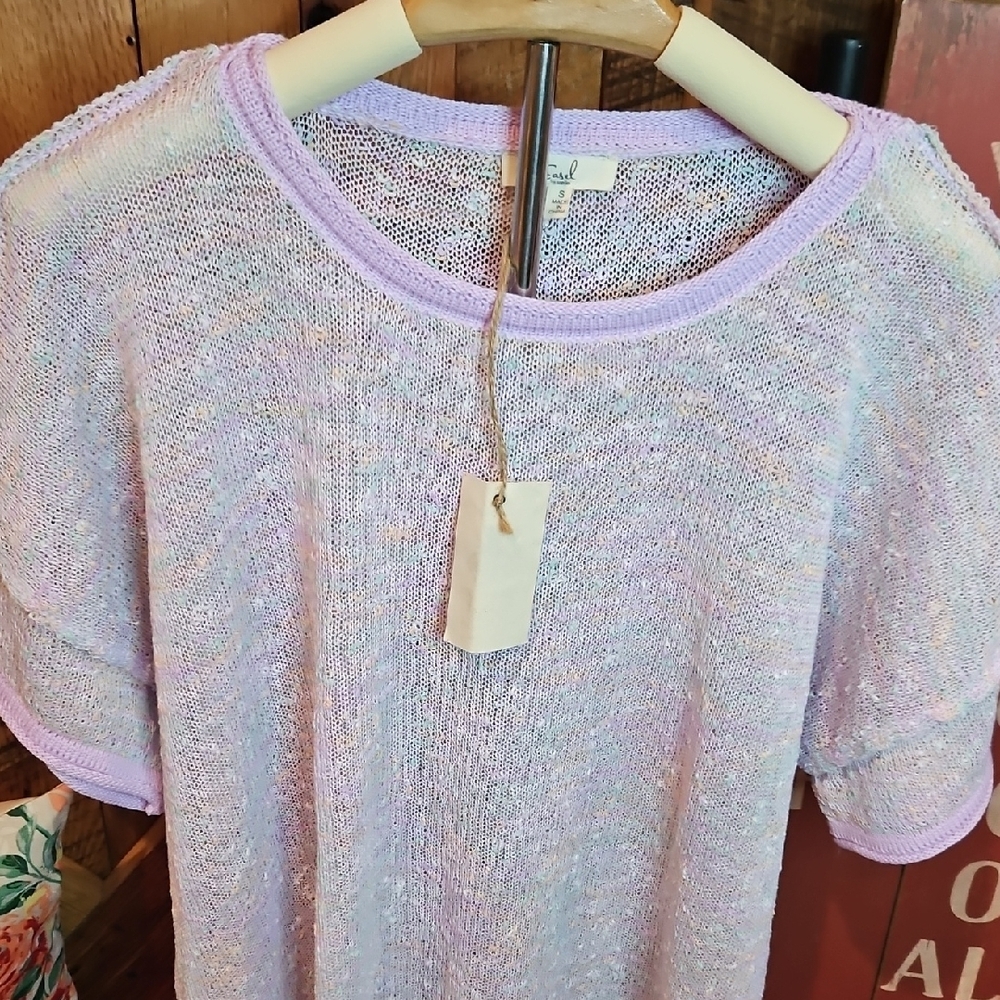 083 Easel Lavender Knit Top - Picture 6 of 6